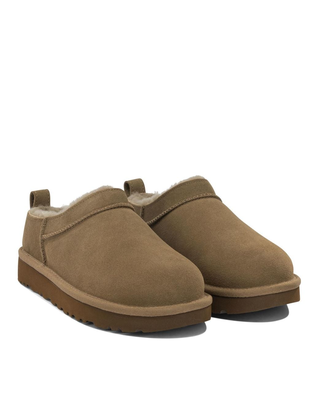 Ugg Brown "Classic Micro" Pull-On Ankle Boots
