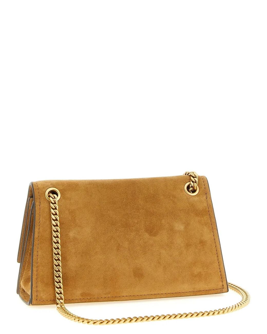 Tory Burch Natural 'Mini Kira Turnlock' Shoulder Bag