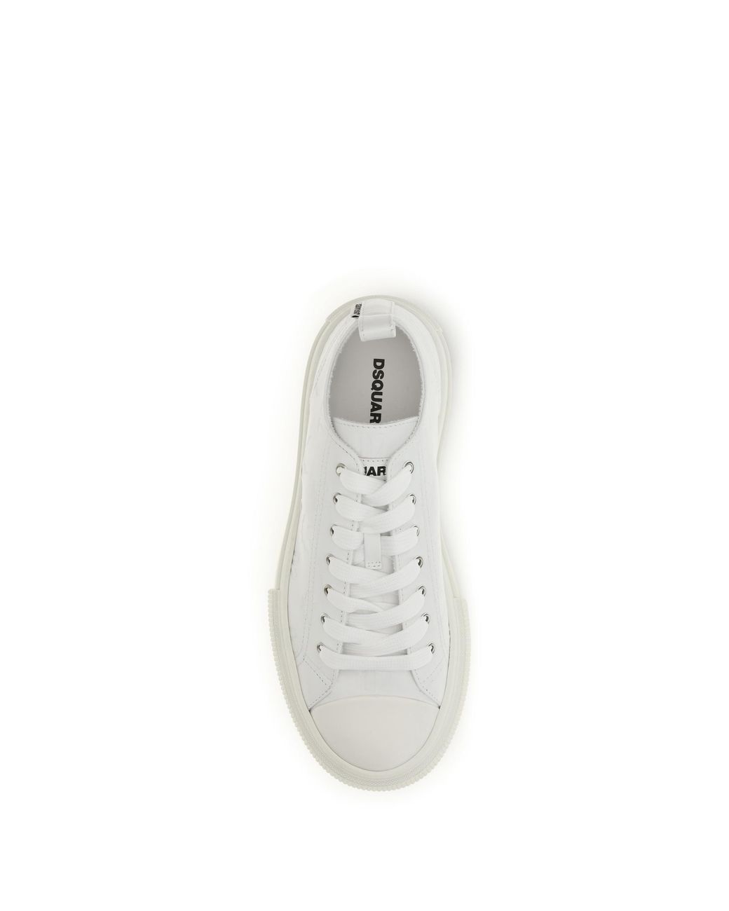 DSquared² White Platform Canvas Sneakers for men