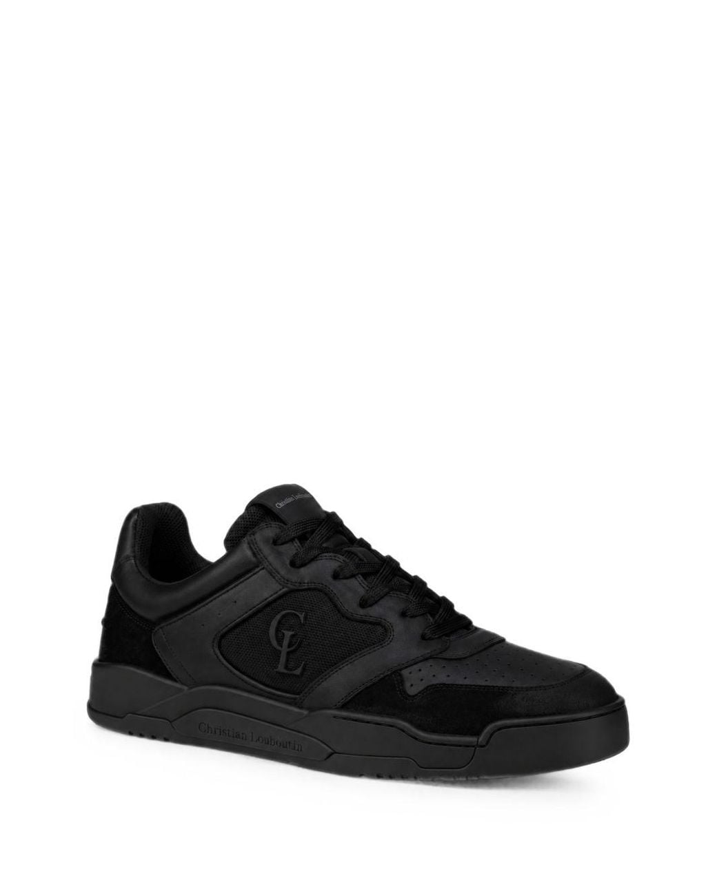 Christian Louboutin Black Basketball 1 Retro Leather Sneakers for men