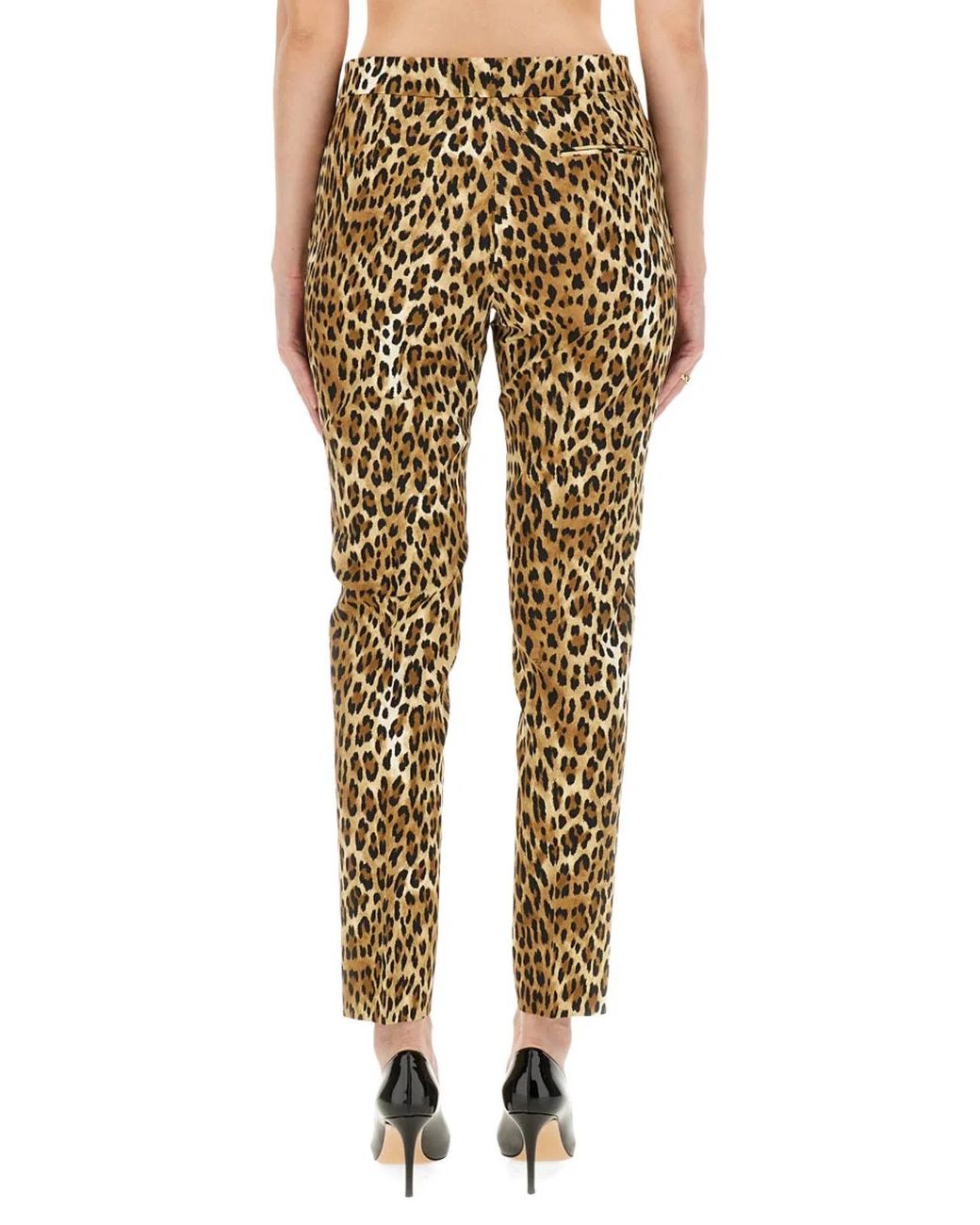 Moschino Couture Yellow Pants With Animal Pattern