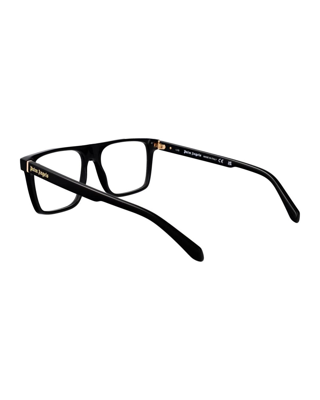 Palm Angels Black Shiny Acetate Glasses