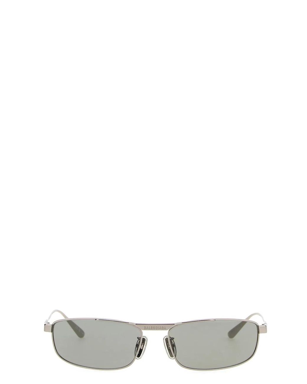 Balenciaga White 'Tag 3.0 Rectangle' Sunglasses