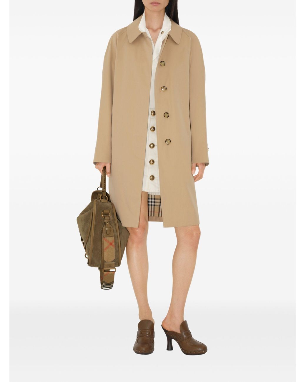 Burberry Natural Camden Heritage Button Coat