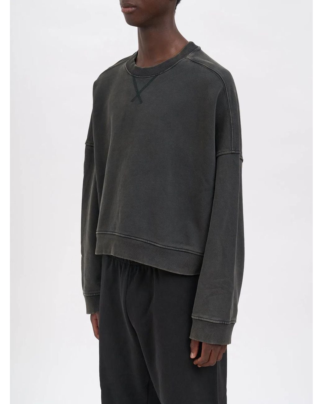 Entire studios Gray Felpa Box Crew Washed for men