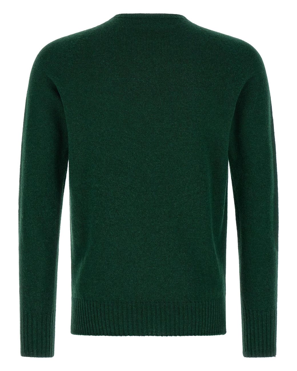 Ma'ry'ya Green Crew-Neck Sweater With Slits for men