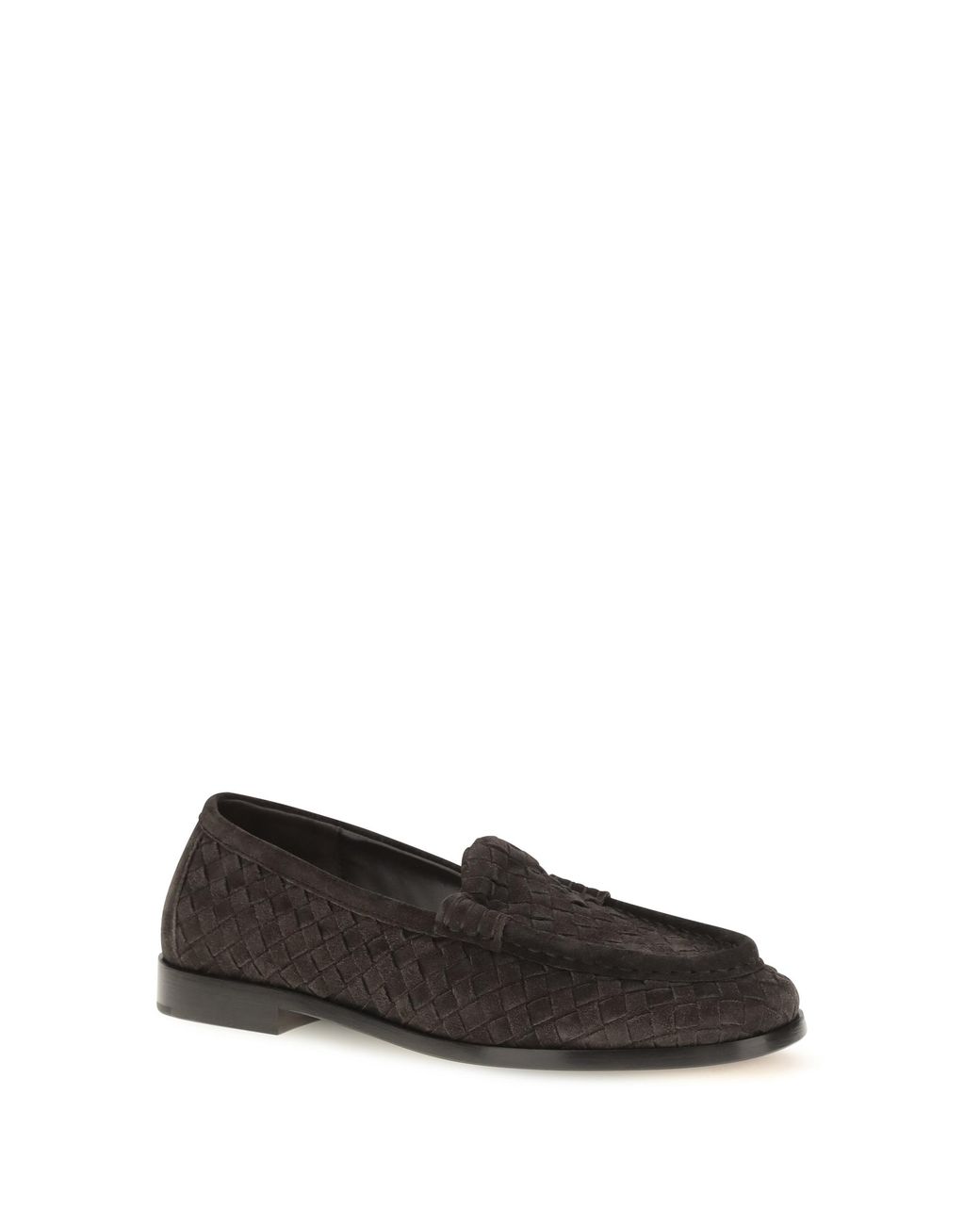 Bottega Veneta Black Silenzio Intrecciato Loafers