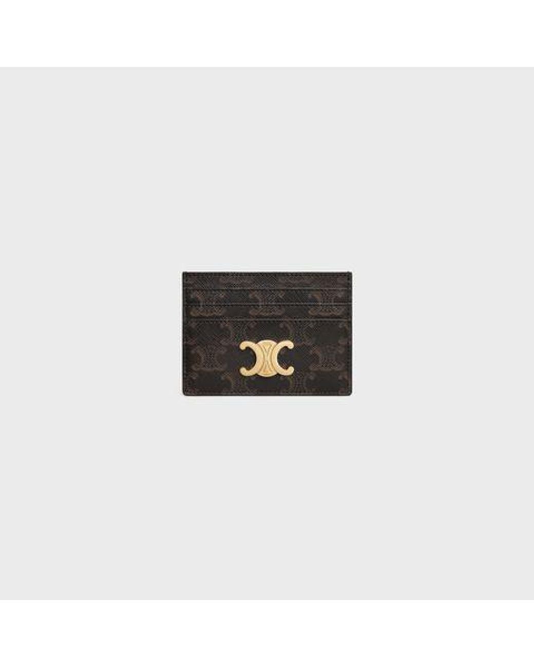 Céline Black Triomphe Canvas Card Holder