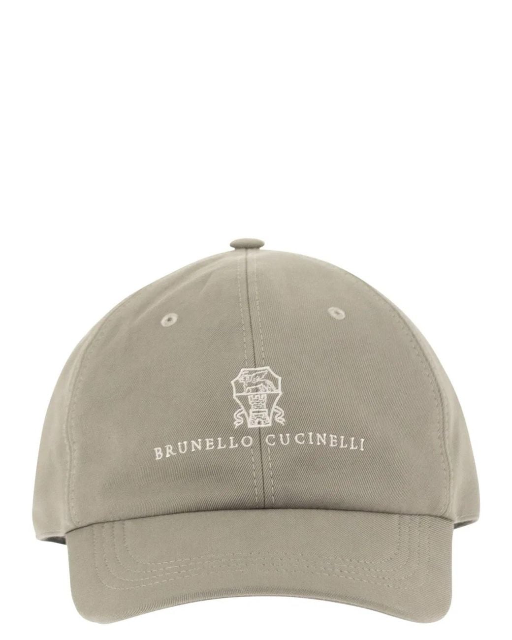 Brunello Cucinelli Gray Baseball Cap for men