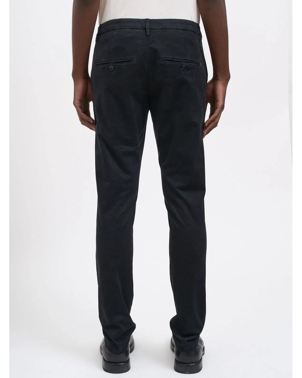 Dondup Blue Cotton Trousers Mod. Gaubert for men