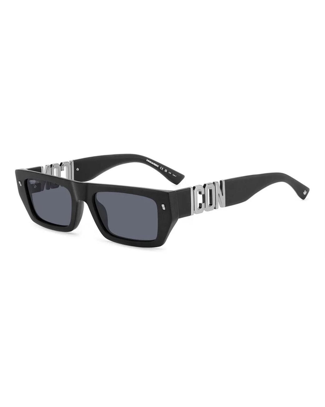 DSquared² Black Dsq Icon Wayfarer Sunglasses for men