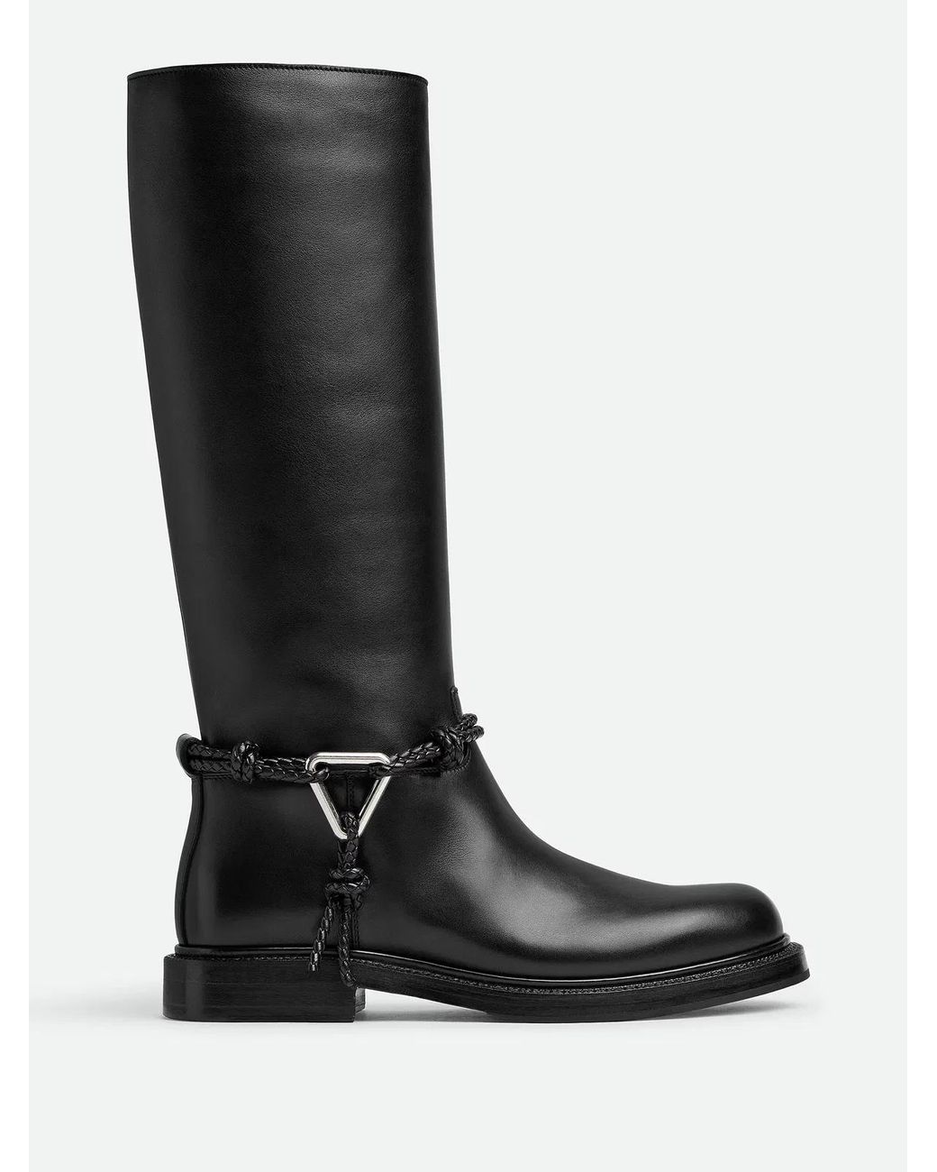 Bottega Veneta Black James Knee-High Calfskin Boots