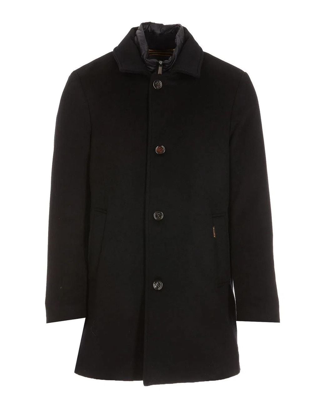 Moorer Black Tech Fabric Padded Coat for men