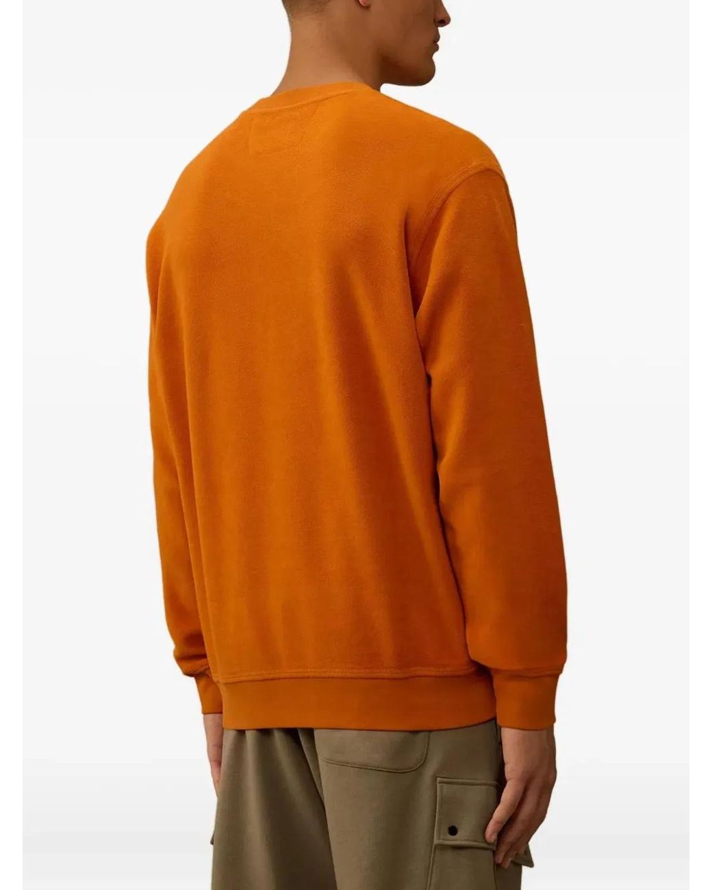 C P Company Orange C.P.Company Sweatshirt With Lens Pocket for men