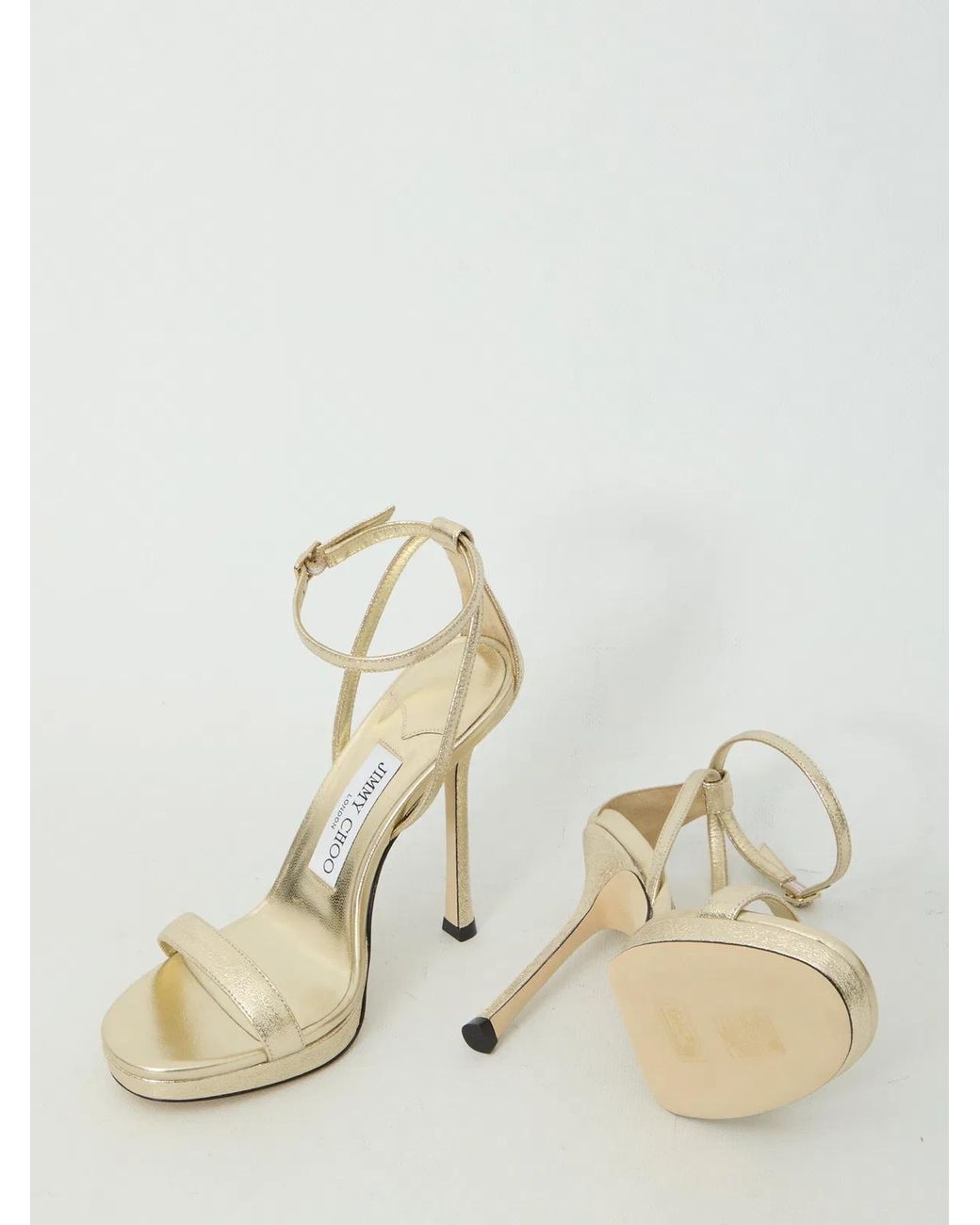 Jimmy Choo Metallic Moza 120 Platform Sandals