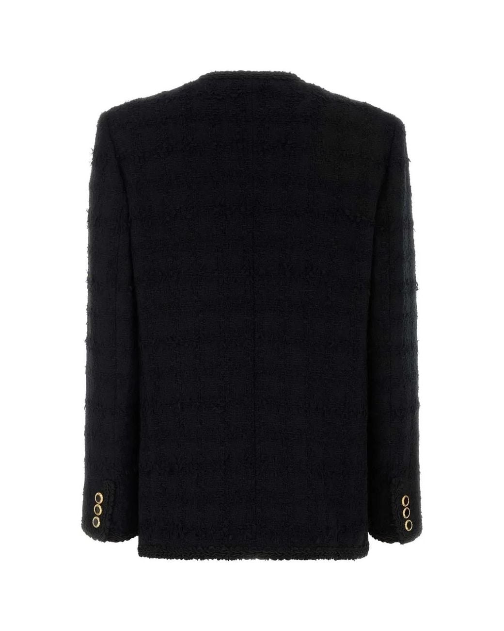 Alessandra Rich Black Boucle Blazer
