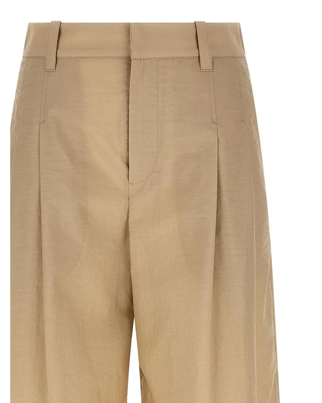 Brunello Cucinelli Natural Cotton Casual Pants
