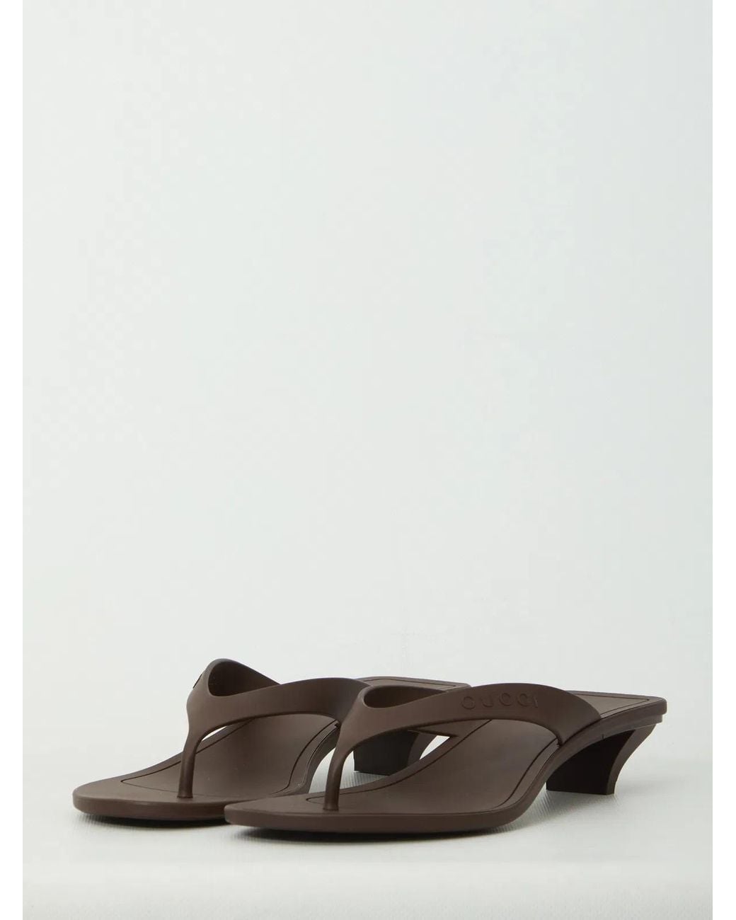Gucci Brown Vittoria Thong Sandals