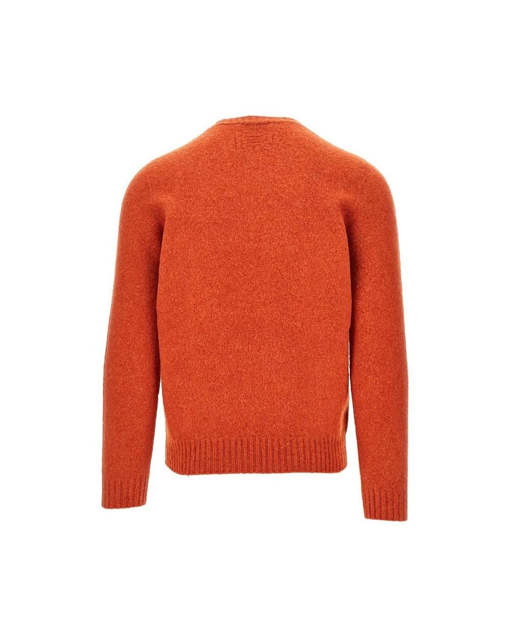 Drumohr Orange Wool Knitted Sweater for men