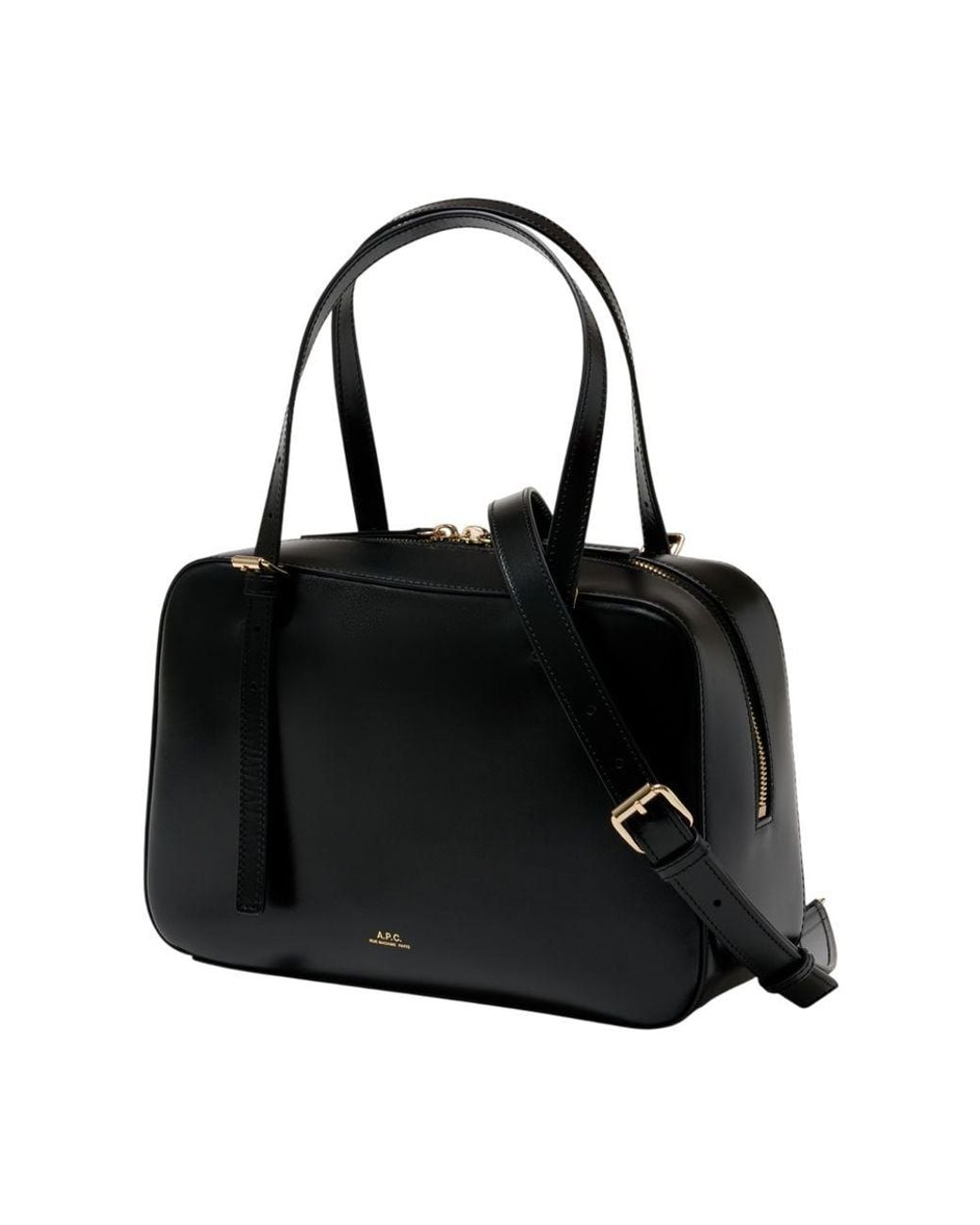 A.P.C. Black Leather Handbag