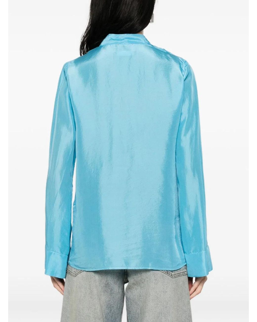 Forte_forte Blue Silk Shirt