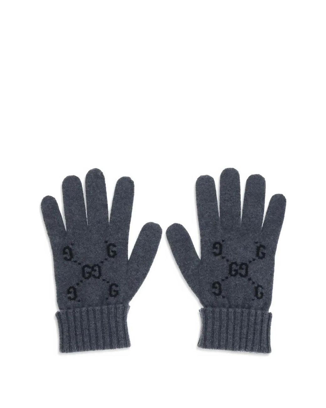 Gucci Blue Guancie G Cashmere Gloves for men