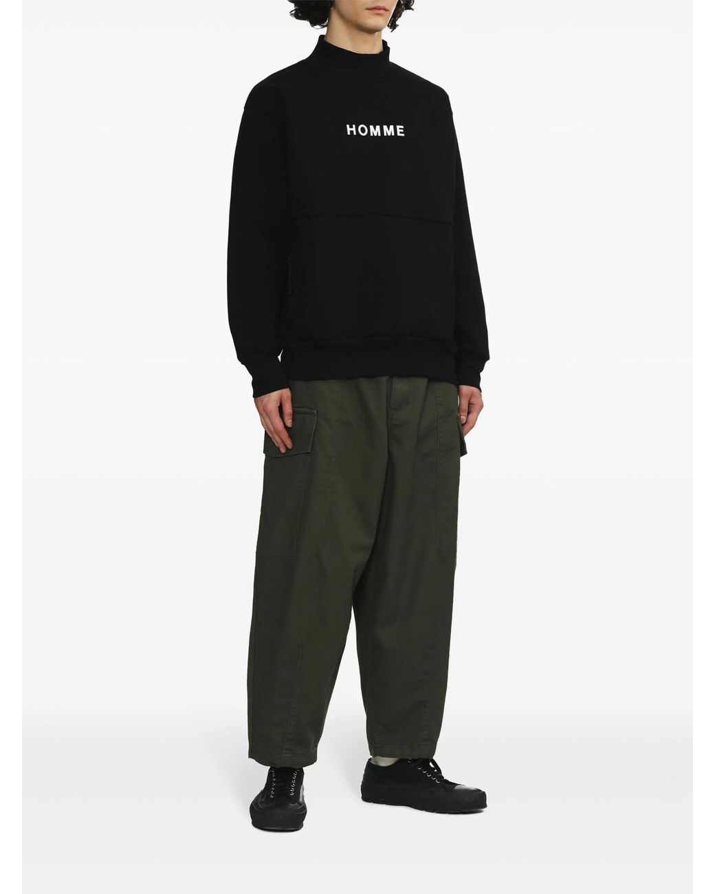 Comme des Garçons Black Cotton Jersey Panel Sweater T-Shirt for men