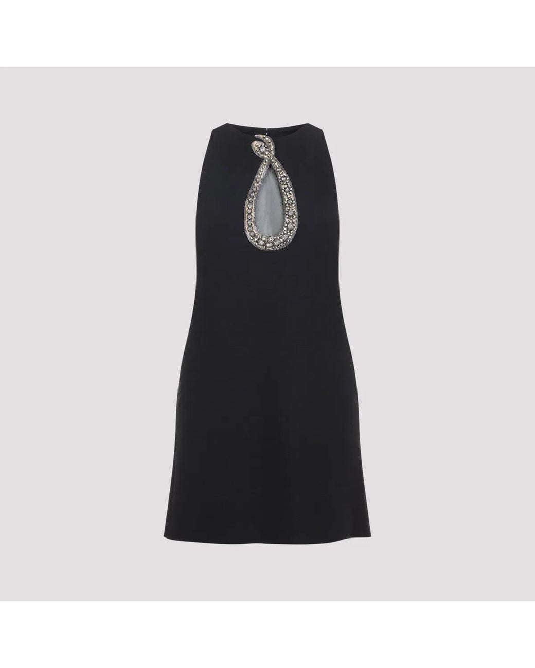 Valentino Black Abito Mini Ricamato