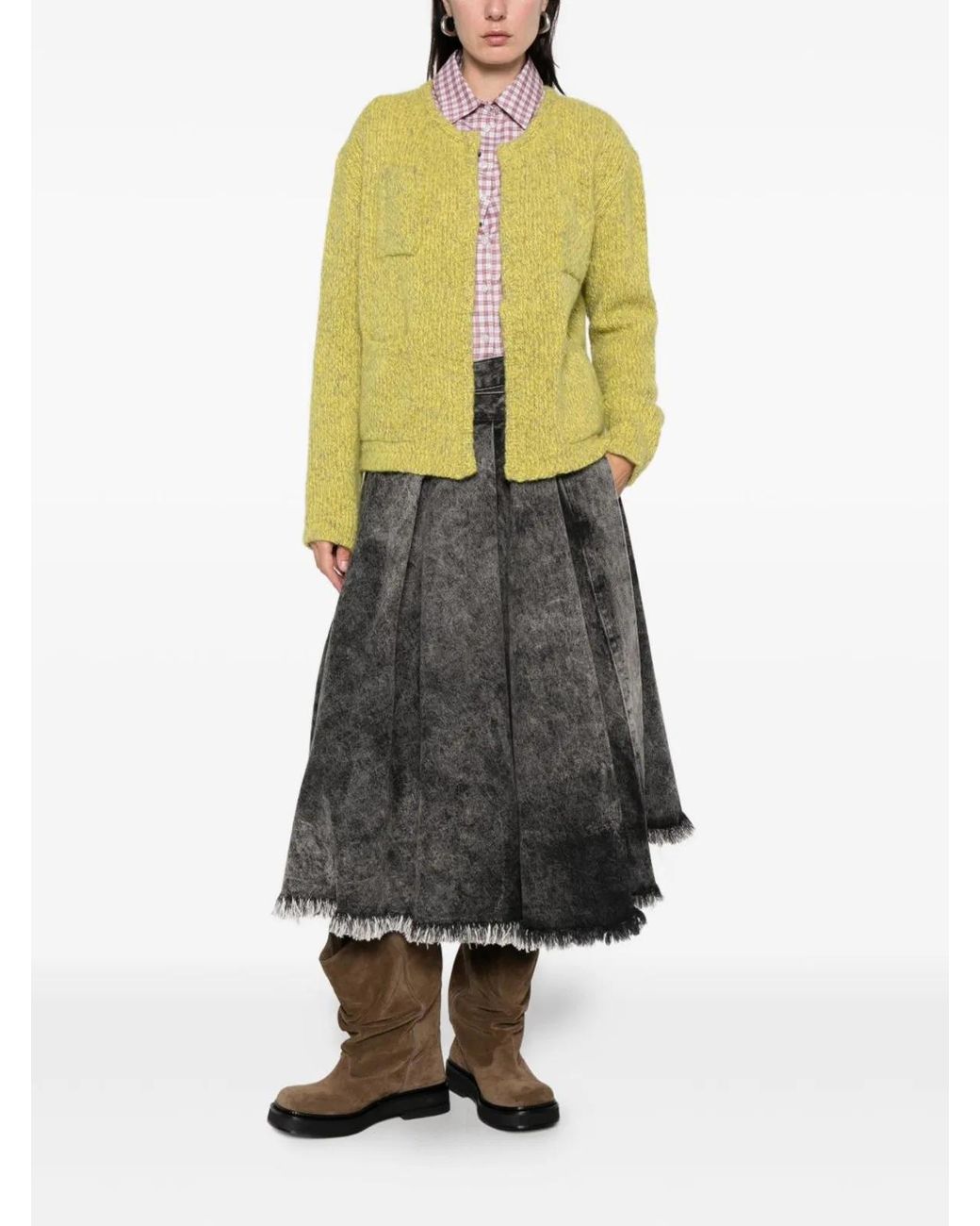 LN22 Yellow Alpaca Wool Polyamide Merino Jacket
