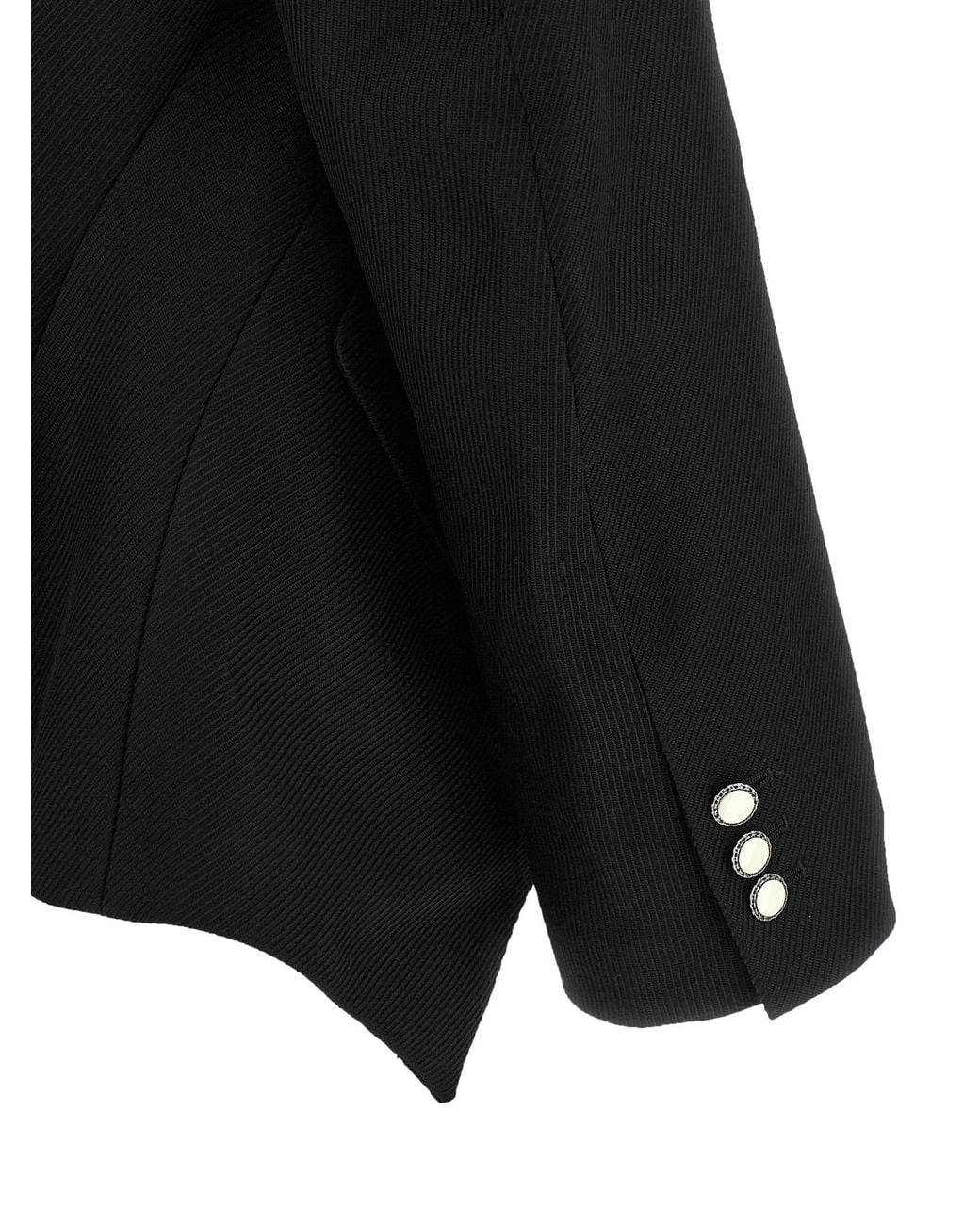 Comme des Garçons Black Micro Ribbed Blazer