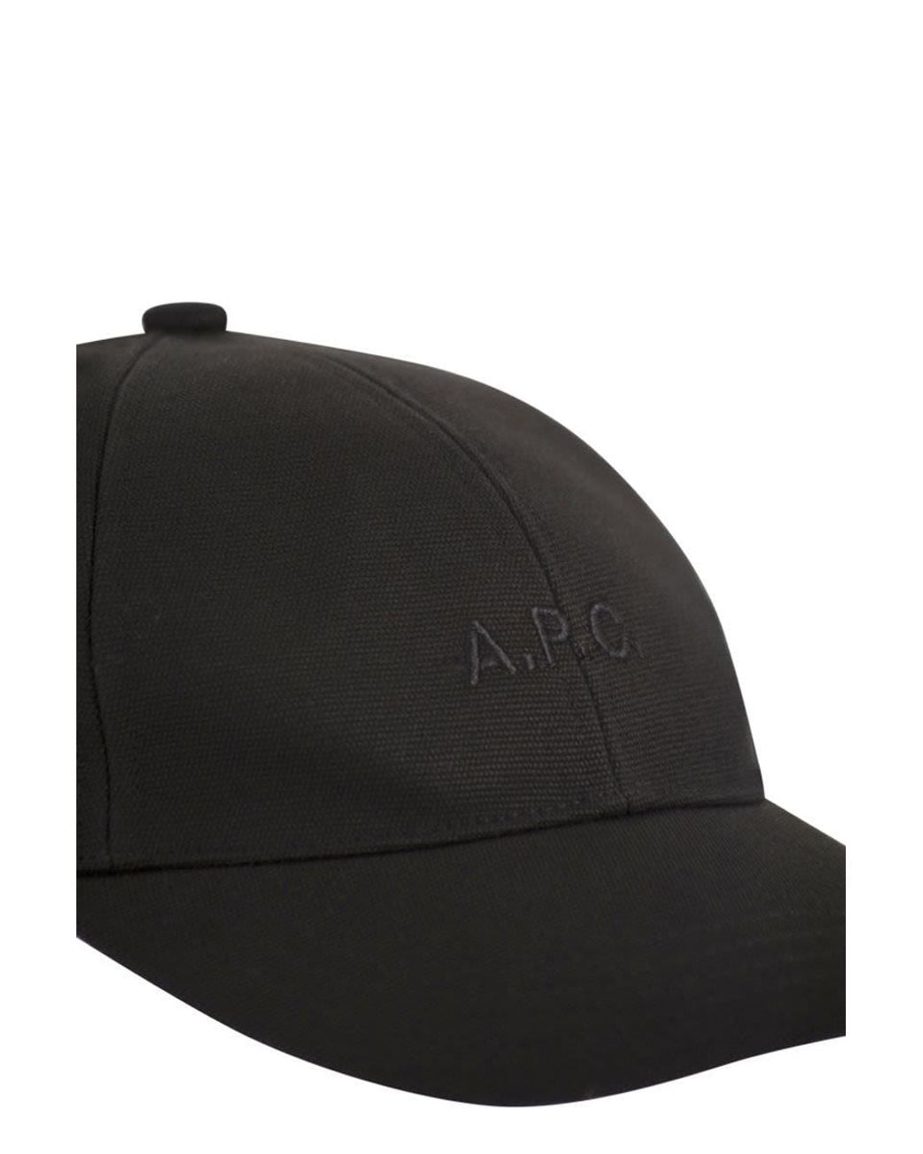 A.P.C. Black Embroidered Logo Cap