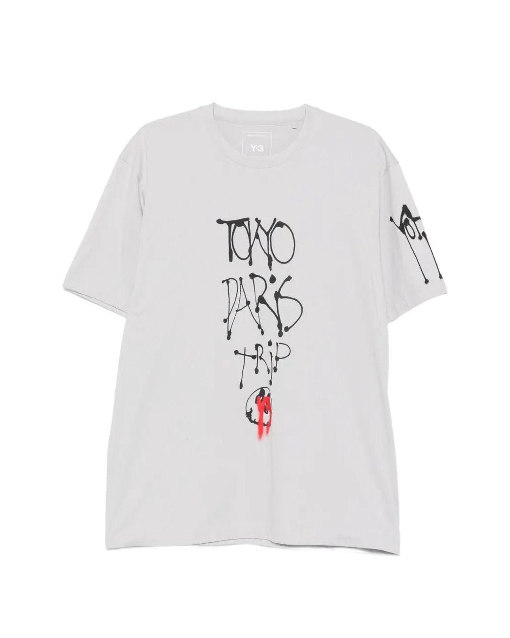 Y-3 White Round Neck T-Shirt for men