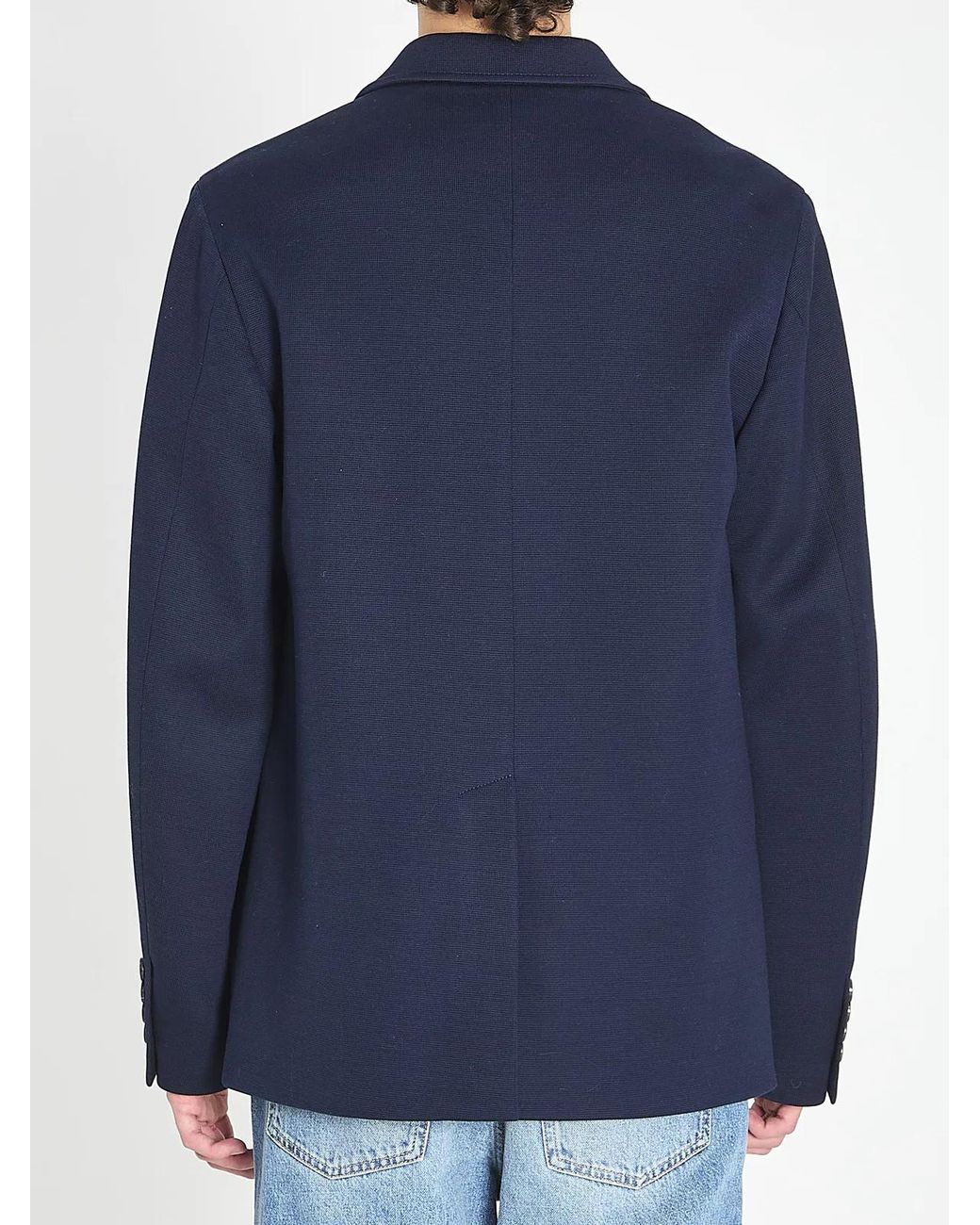 Gucci Blue Patch-Pocket Jacket for men