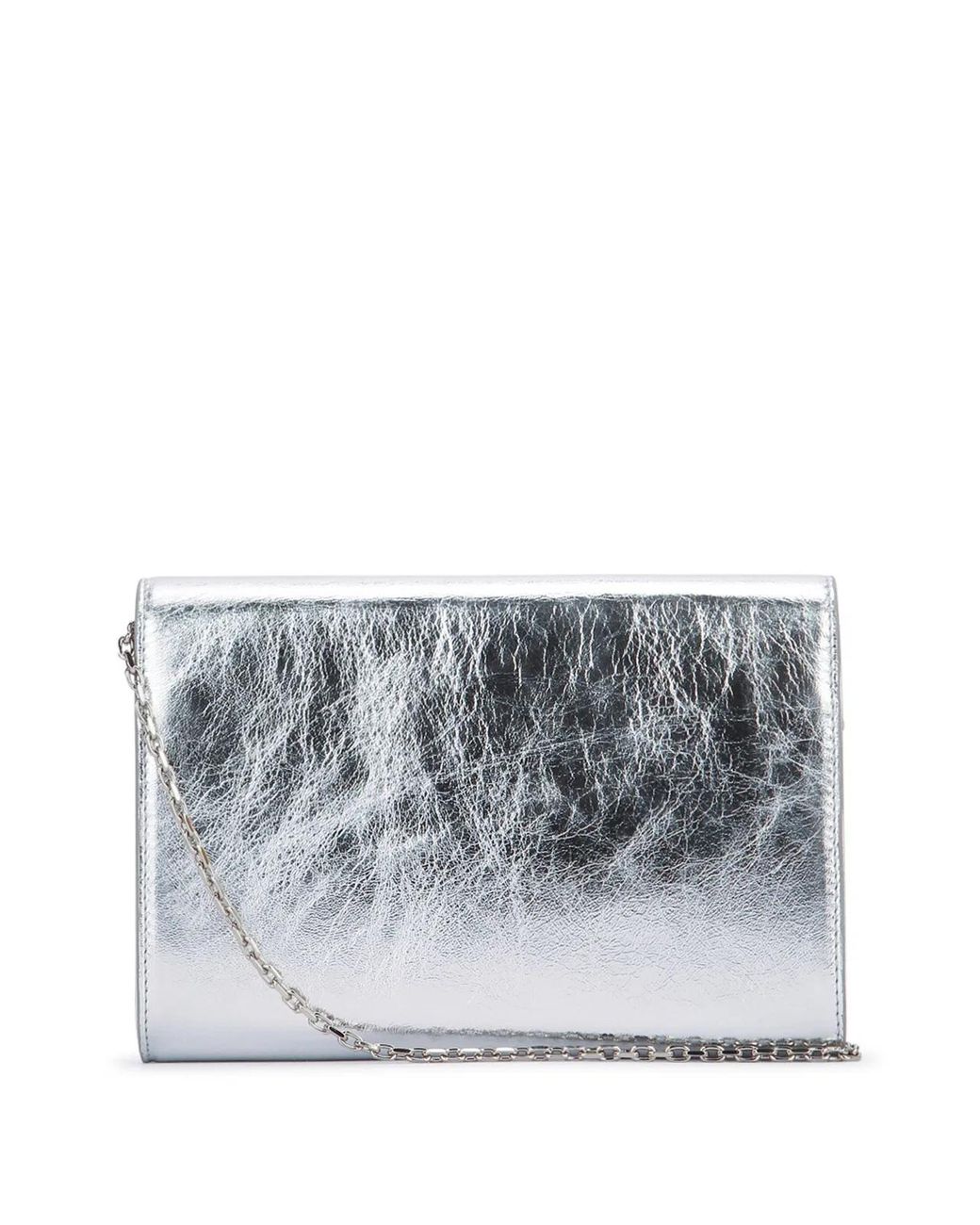 Roger Vivier Gray Mini Rv Bouquet Strass Envelope Bag