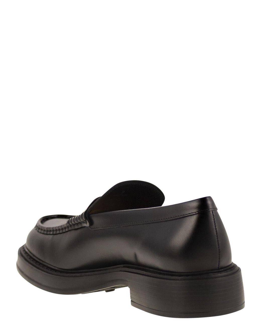 Tod's Black Leather Loafers for men