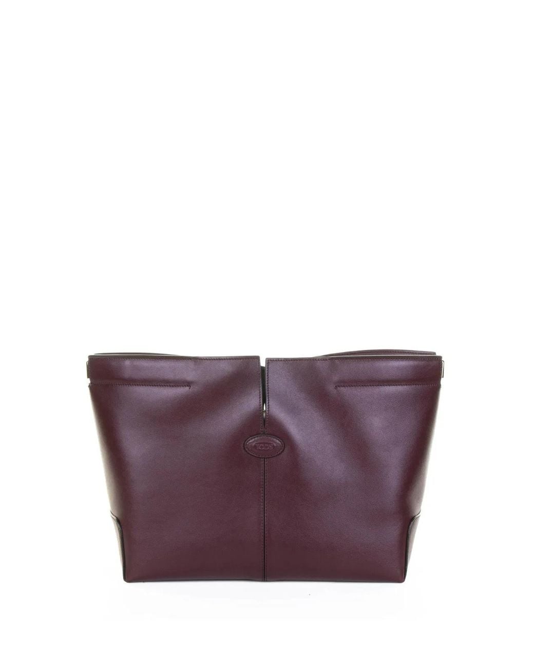 Tod's Purple Medium-Small Leather Folio Bag