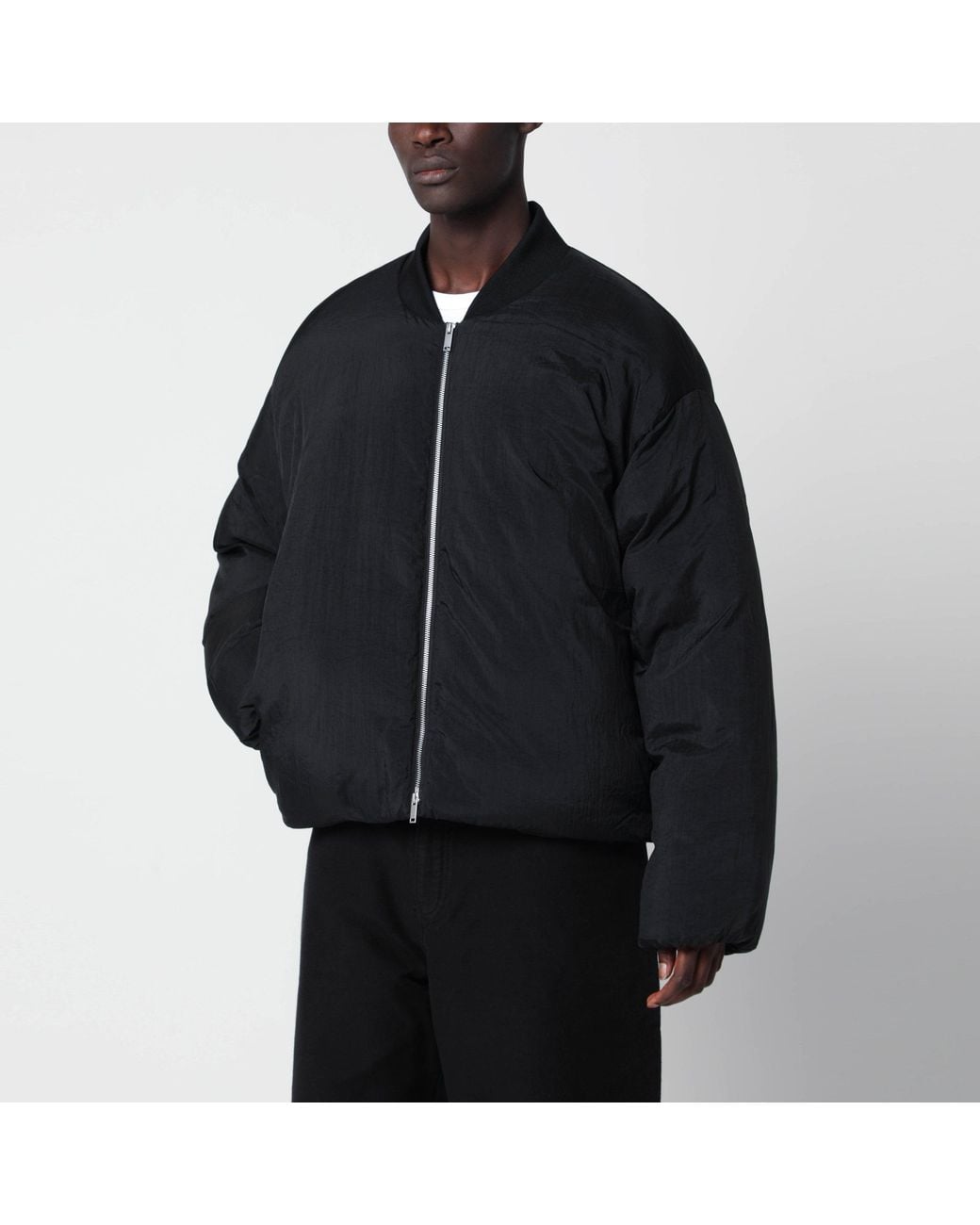 Studio Nicholson Black Frye Nylon Bomber Jacket for men