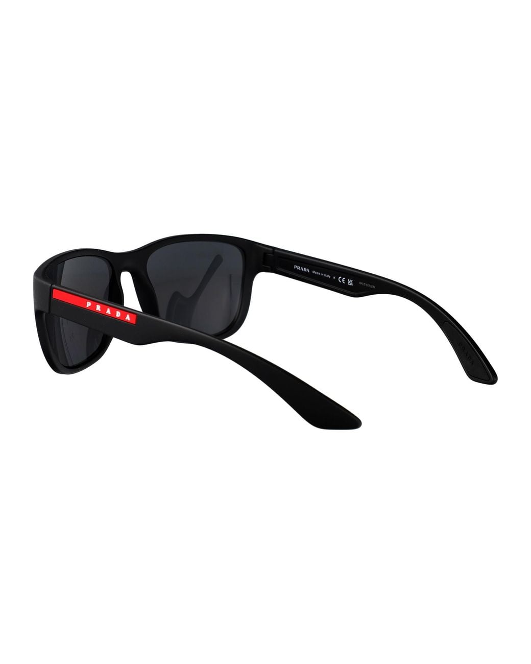 Prada Linea Rossa Black Rubber Nylon Sunglasses for men