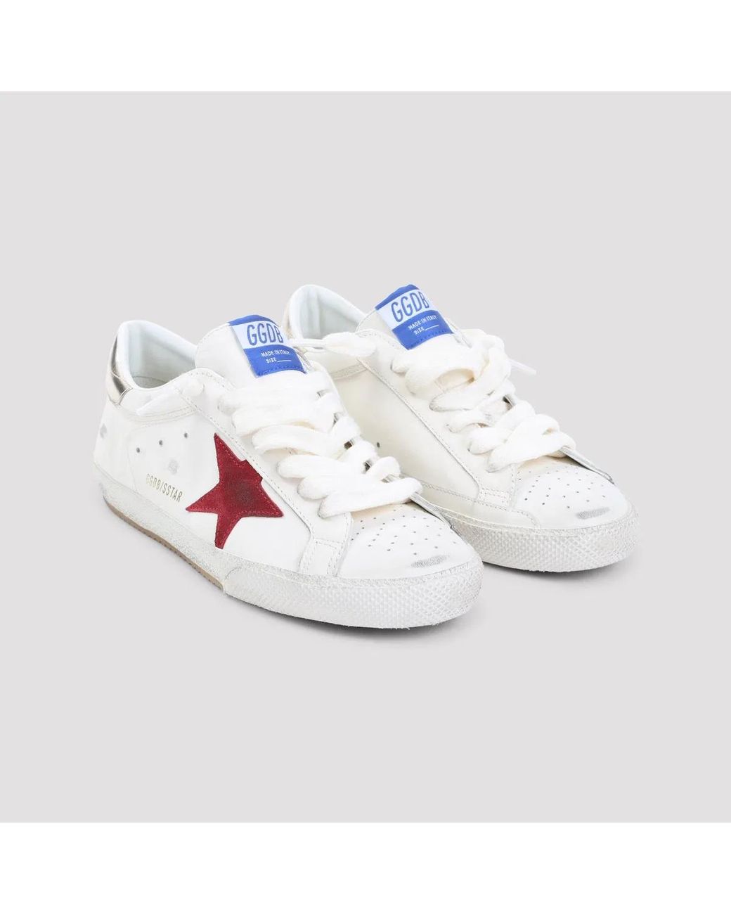 Golden Goose Deluxe Brand White Super-Star Leather Sneakers for men