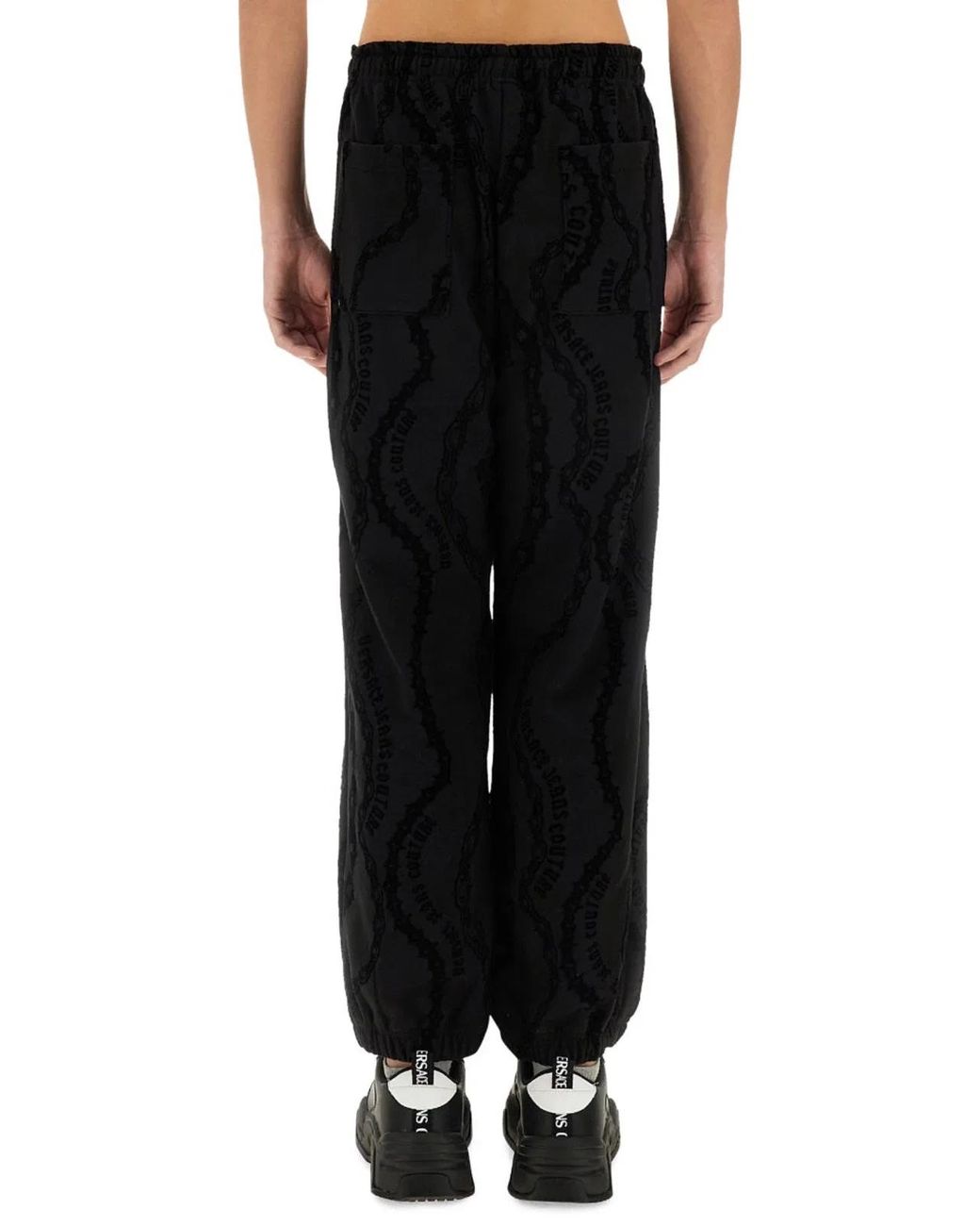Versace Jeans Couture Black All Over "Chain" Jogging Pants for men