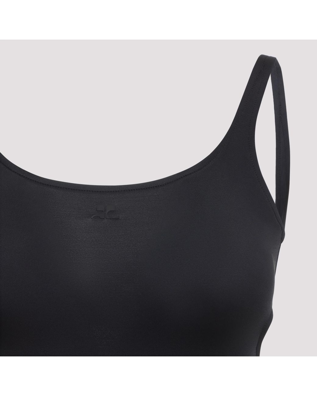 Courreges Black Cut-Out One-Piece Polyamide Elastane Swimwear