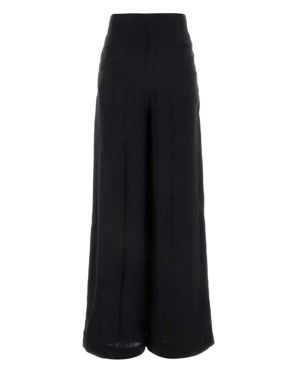 Fendi Blue Silk Trousers