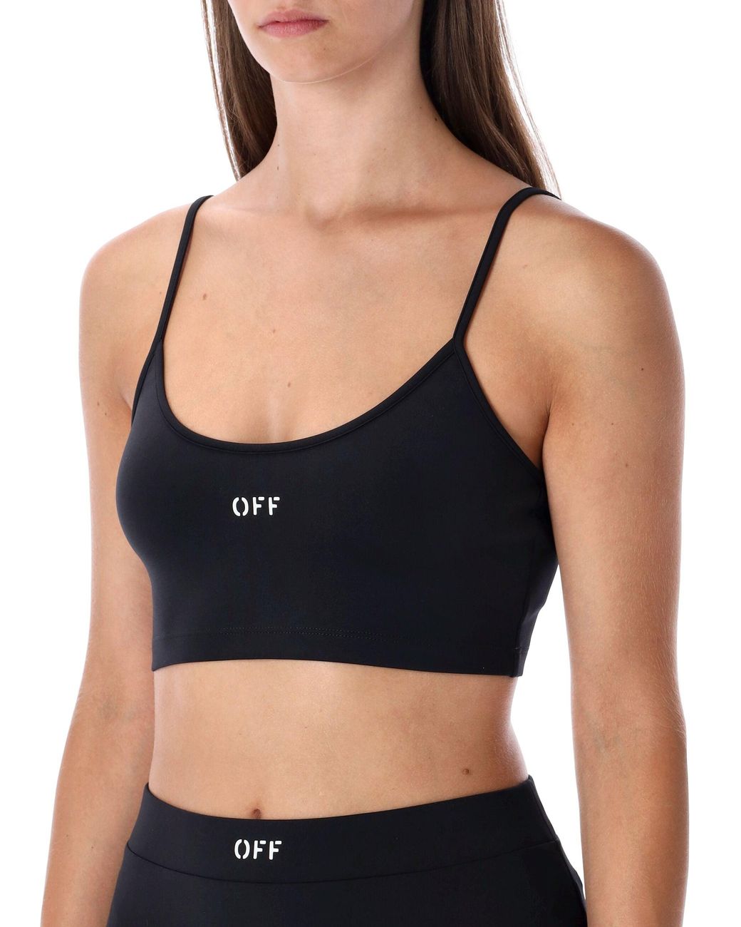 Off-White c/o Virgil Abloh Black Sleek Spaghetti Strap Top