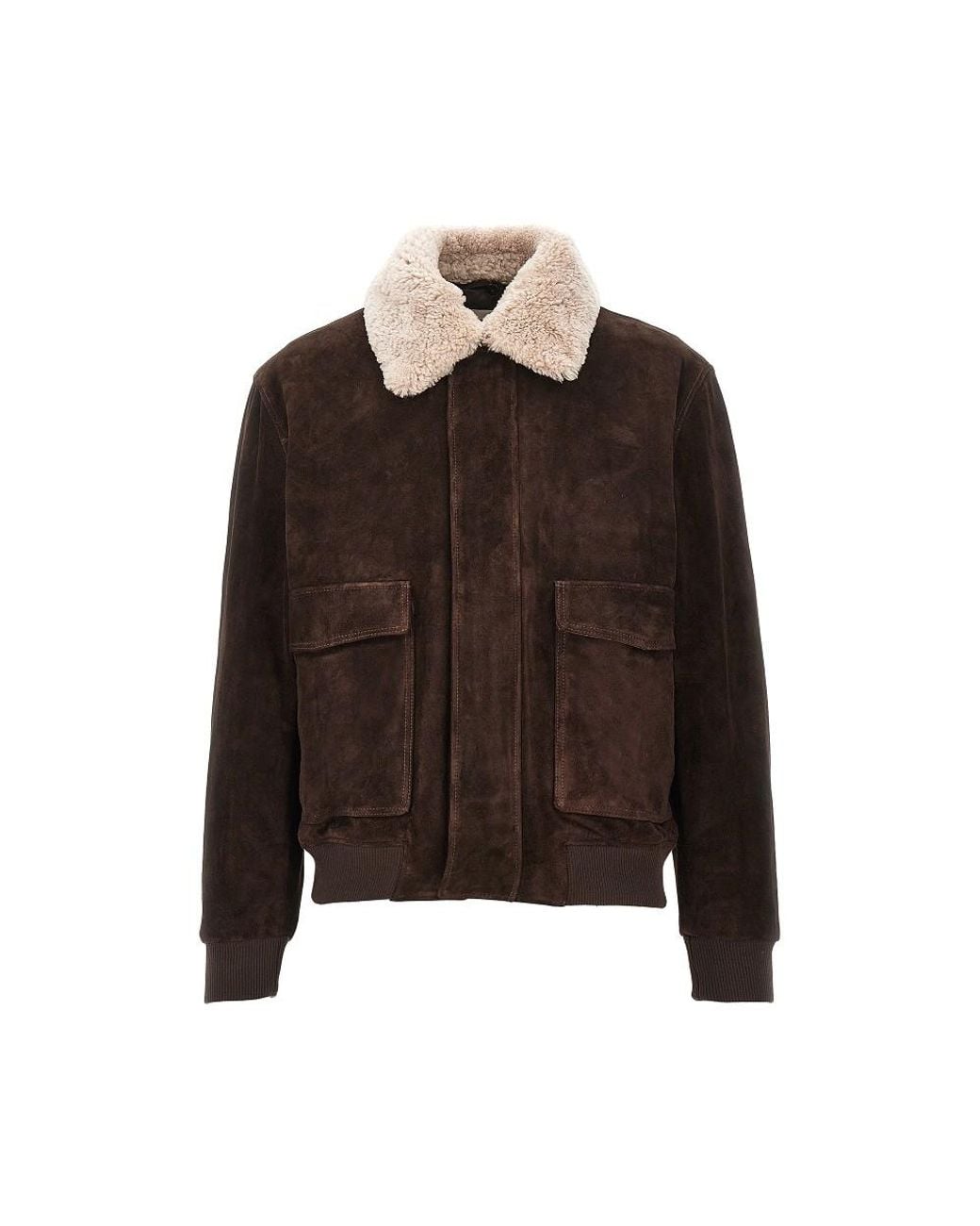 Arma Brown Bari Suede Leather Bomber Jacket for men
