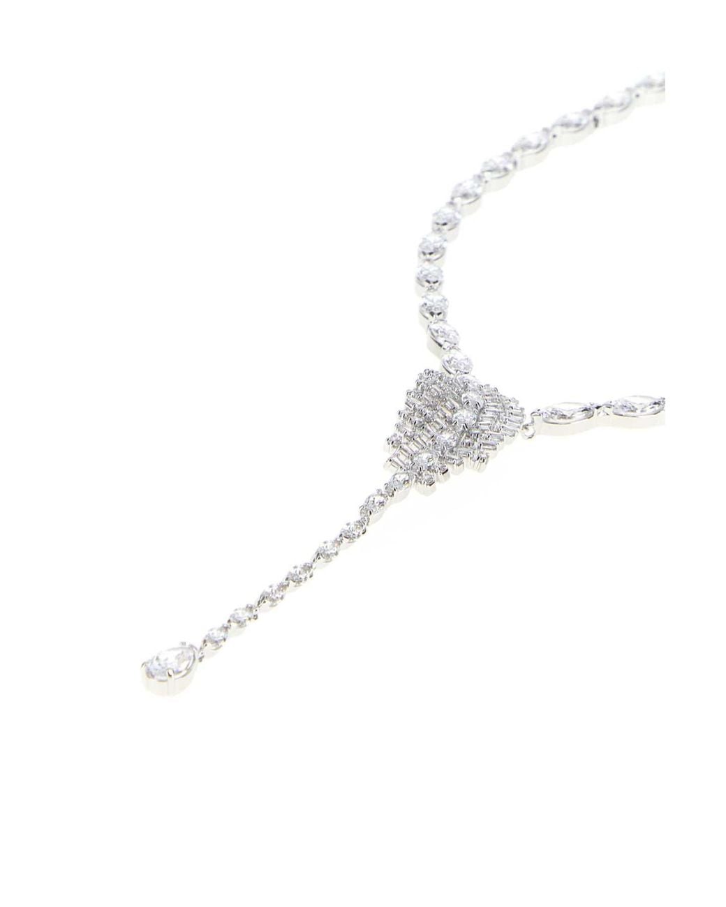 Swarovski Blue Rhodium-Plated Mini Vienna Necklace