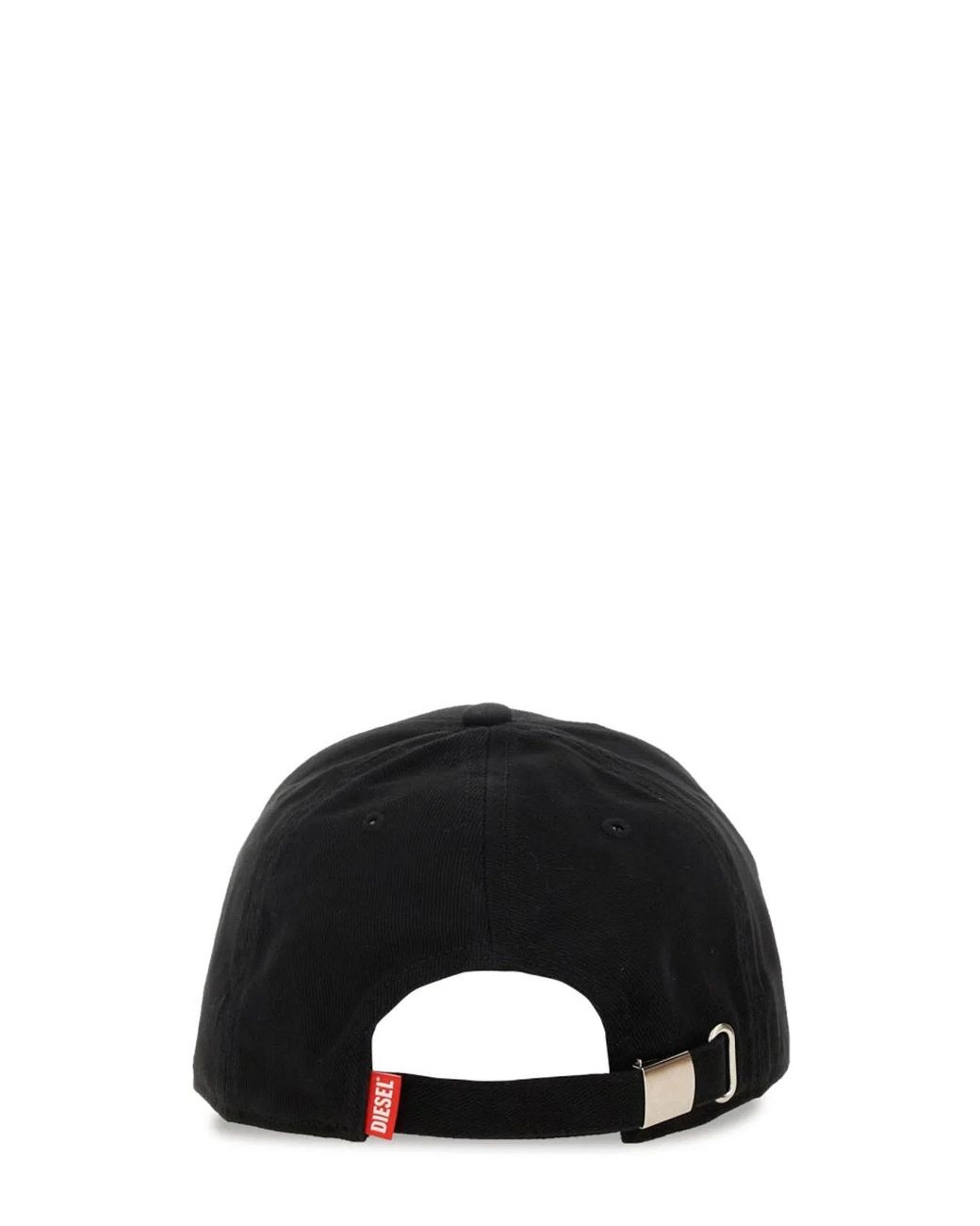 DIESEL Black Baseball Hat With Logo for men