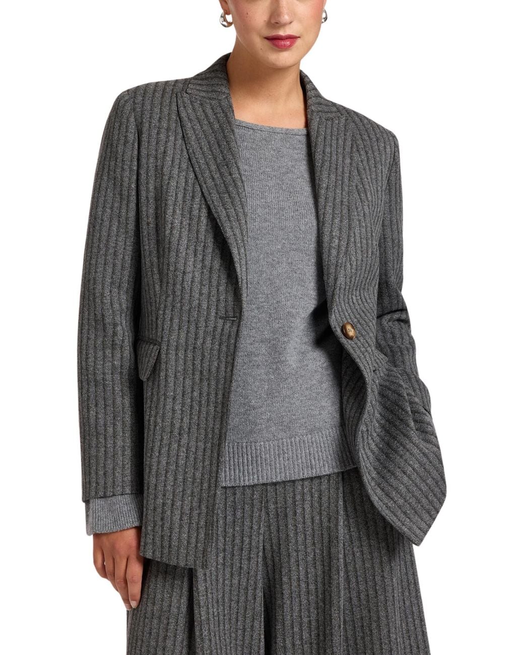 Elena Miro Gray Blazer Strutturata