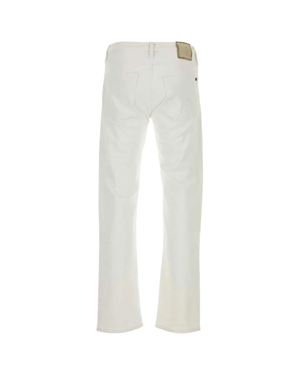 Incotex White Stretch Denim Jeans for men