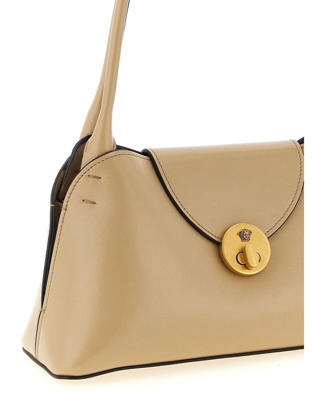 Versace Natural 'Vivian' Leather Shoulder Bag
