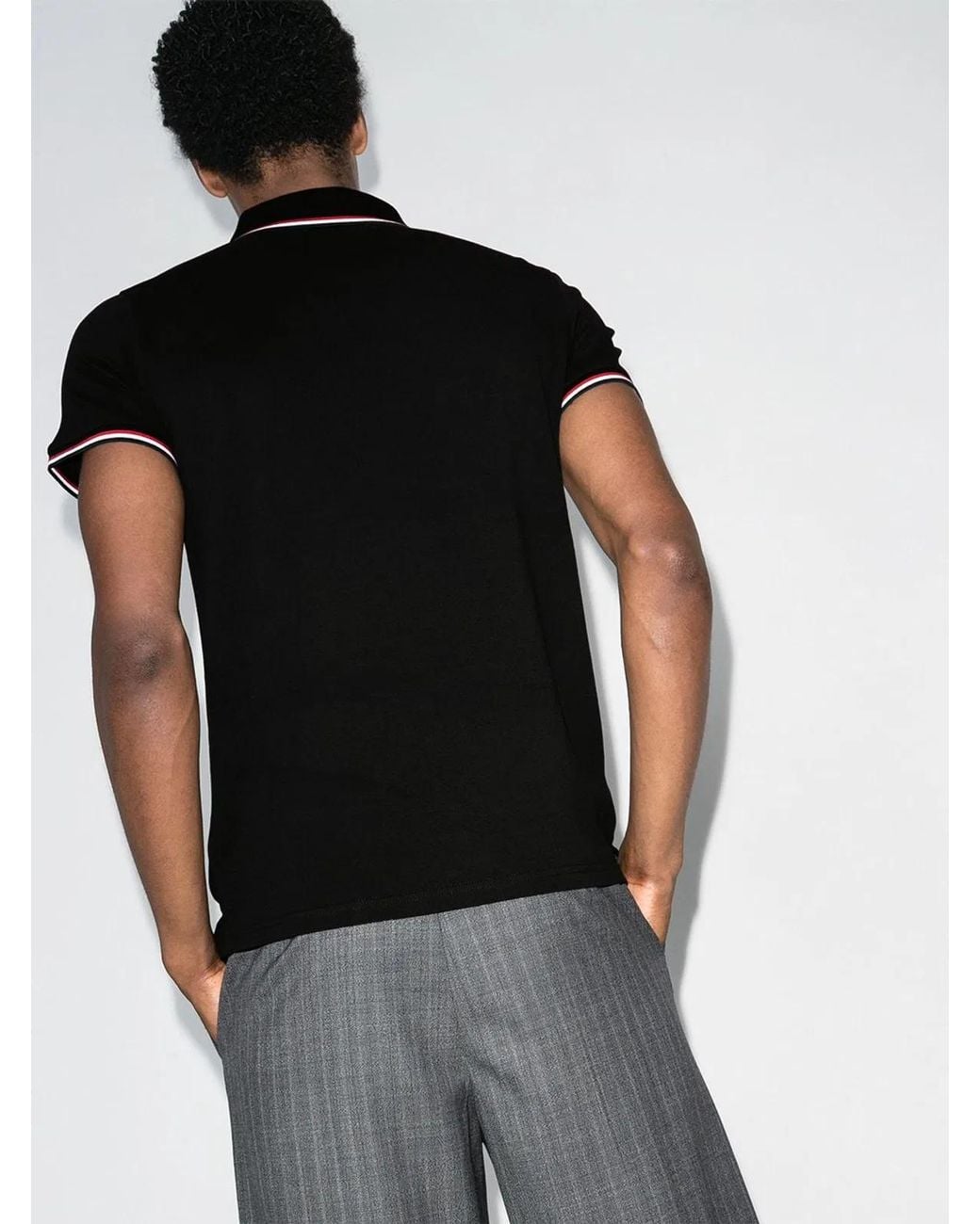 Moncler Black Ss Polo for men